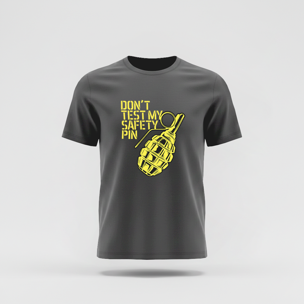Футболка з принтом "Don't test" 1 tshirt grey 26